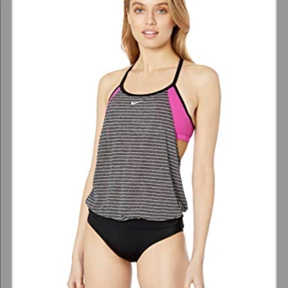 NIKE Swim Women’s Layered Sport Tankini Sz S‎ NWT